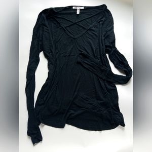 PINK Victoria's Secret Super Soft Long Sleeve Tee Criss Cross Neckine